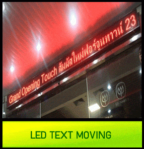 ป้ายไฟวิ่ง LED Moving Sign
